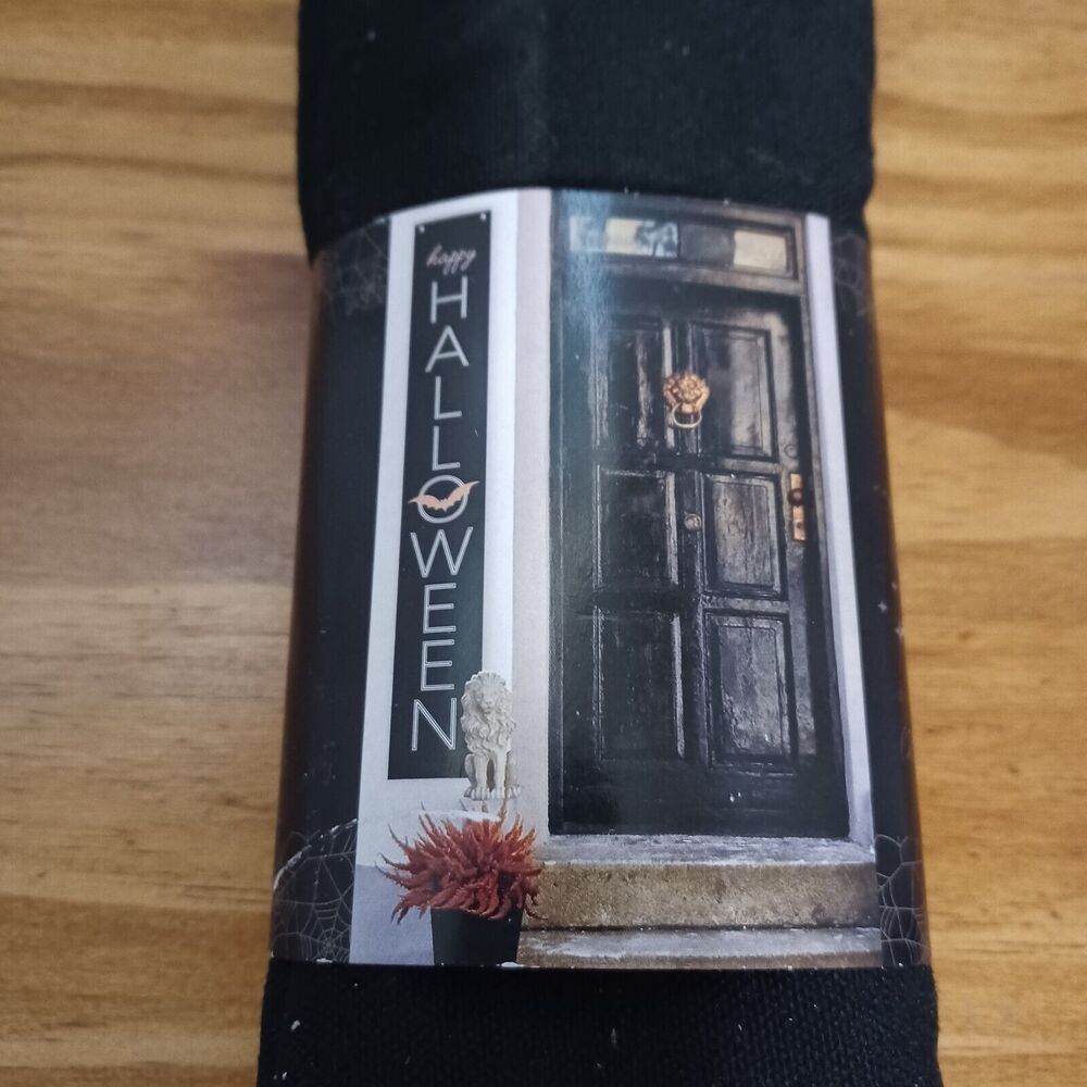 Hanging Canvas Banner Black "Happy Halloween" 10"x69" Target Bullseye 2023